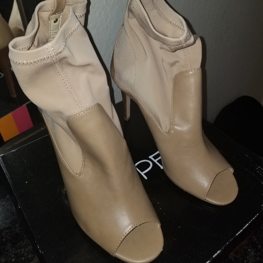 Taupe peeptoe Booties